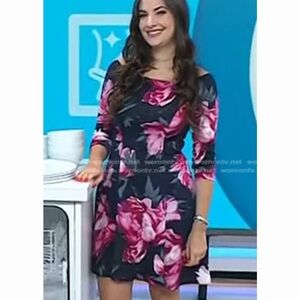 Vince Camuto Black and Pink Floral Dress